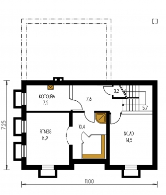 Floor plan of basement - BUNGALOW 78